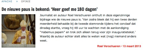 Roel Verschueren op Apache.be